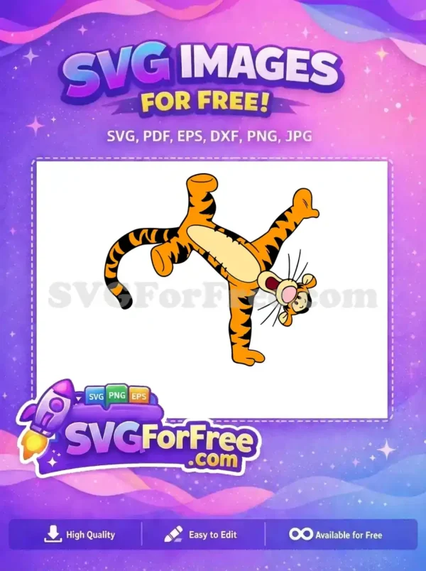 Free Orange Tigger Pose Free Happy Expression Winnie The Pooh Free SVG Free Orange Tigger Pose Free Happy Expression Winnie The Pooh Free SVG