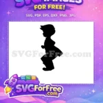Free Silhouette Christopher Robin Free Walking Winnie The Pooh Free SVG - Instant Download