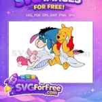 Free Sleeping Piglet Free Sad Eeyore Winnie The Pooh Free SVG - Instant Download