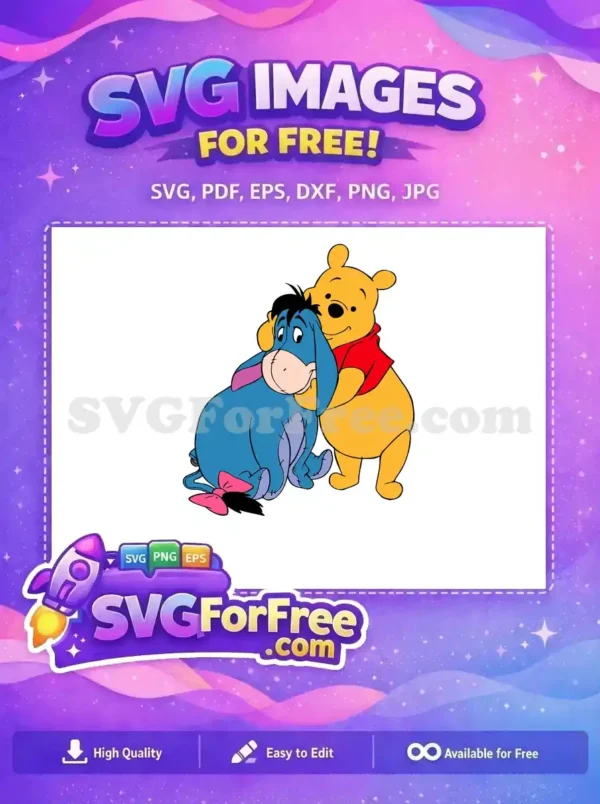 Free Hugging Pooh Free Sad Eeyore Winnie Free SVG