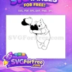 Free Pooh Bear Head Free Silhouette Winnie The Pooh Free SVG - Instant Download