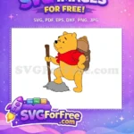 Free Hiking Pooh Red Shirt Free Backpack Detail Winnie The Pooh Free SVG - Instant Download