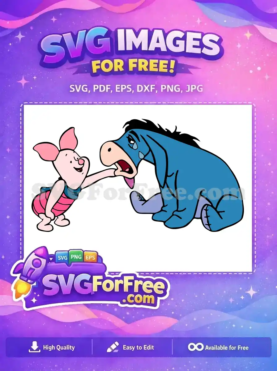 Free Cheerful Piglet Free Crying Eeyore Winnie The Pooh Free SVG