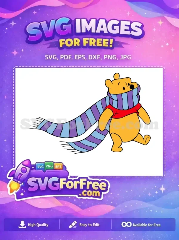 Free Striped Scarf Free Red Shirt Winnie The Pooh Free SVG Free Striped Scarf Free Red Shirt Winnie The Pooh Free SVG