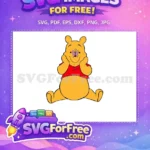 Free Smiling Pooh Bear Free Butterfly Nose Winnie The Pooh Free SVG 1 - Instant Download