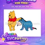 Free Smiling Pooh Free Sad Eeyore Winnie The Pooh Free SVG - Instant Download