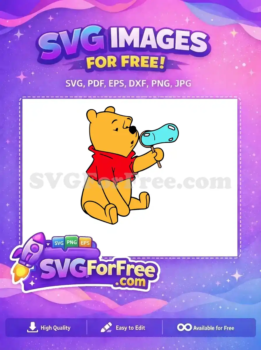 Free Blowing Bubbles Free Red Shirt Winnie The Pooh Free SVG