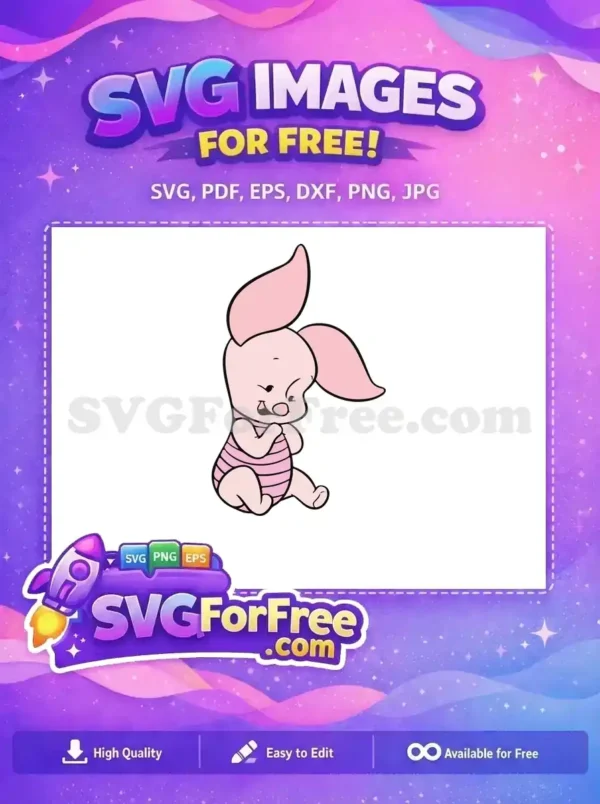 Free Pink Striped Shirt Free Thinking Pose Winnie The Pooh Free SVG