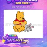 Free Sitting Pooh Rabbit Resting Free Animated Movie Free SVG - Instant Download
