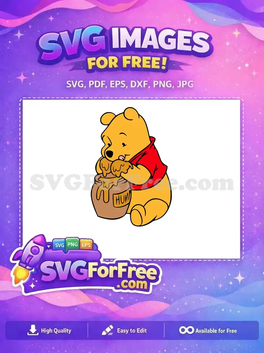 Free Honey Pot Free Tongue Out Winnie The Pooh Free SVG