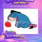 Free Gloomy Donkey Free Red Balloon Winnie The Pooh Free SVG - Instant Download