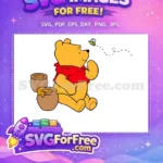 Free Smiling Pooh Bear Free Honey Pots Winnie The Pooh Free SVG - Instant Download