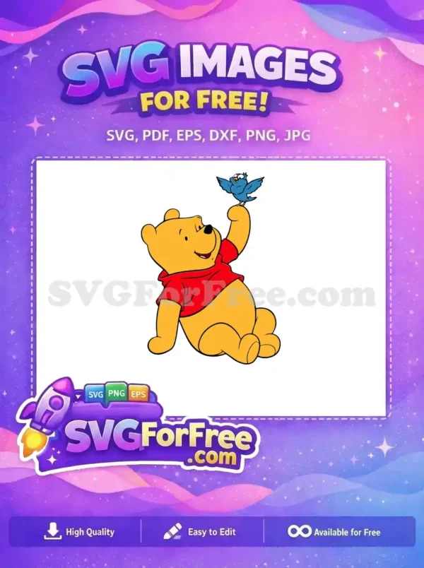 Free Smiling Pooh Free Bluebird Detail Winnie The Pooh Free SVG Free Smiling Pooh Free Bluebird Detail Winnie The Pooh Free SVG
