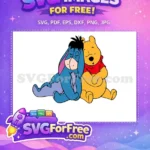Free Sleeping Eeyore Free Red Shirt Winnie The Pooh Free SVG - Instant Download