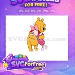 Free Smiling Pooh Free Hugging Piglet Winnie The Pooh Free SVG - Instant Download