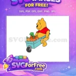 Free Smiling Pooh Carrots Free Pumpkins Winnie The Pooh Free SVG - Instant Download