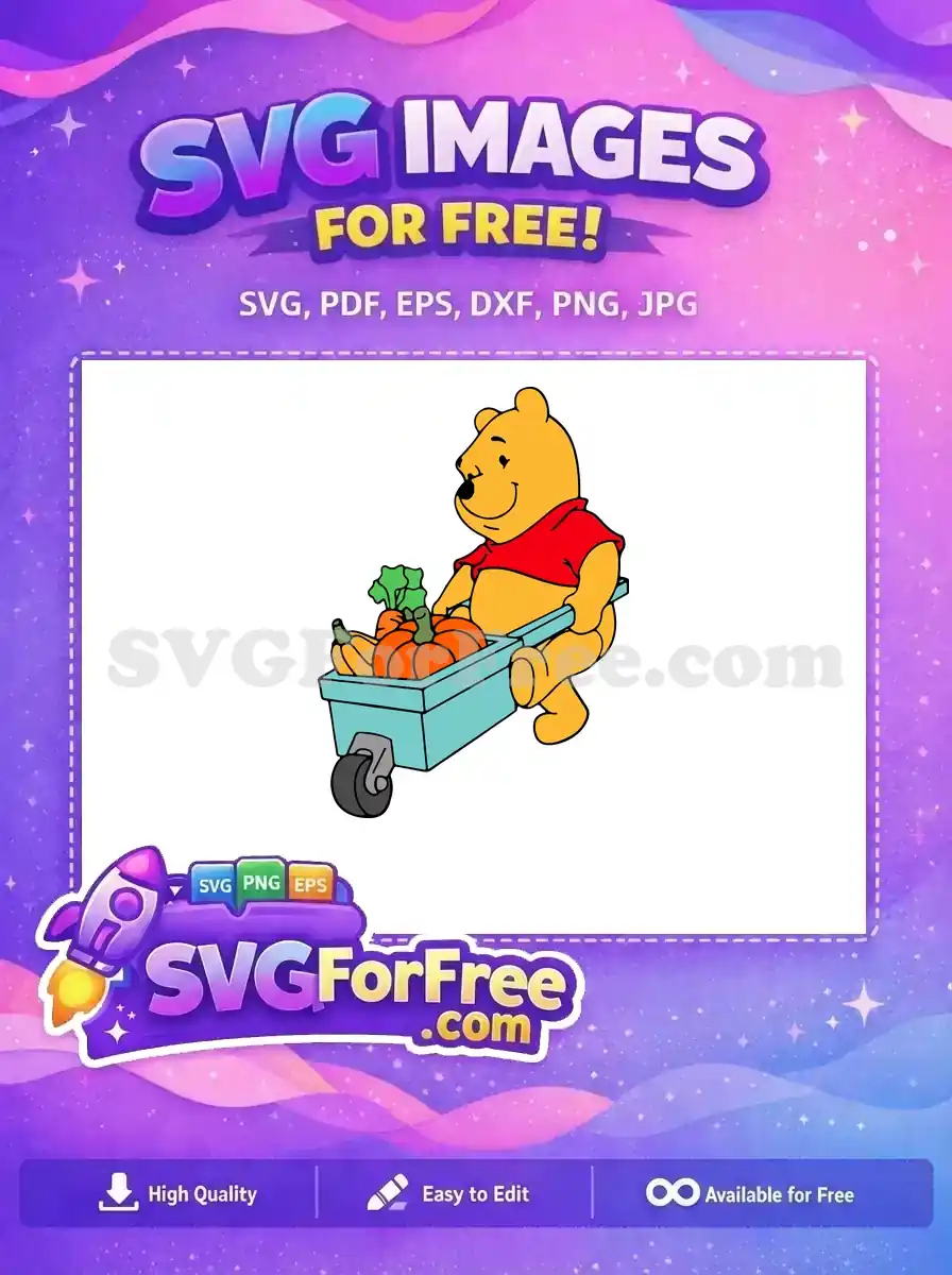 Free Smiling Pooh Carrots Free Pumpkins Winnie The Pooh Free SVG