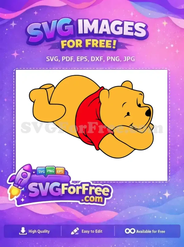 Free Lying Pooh Free Red Shirt Winnie The Pooh Free SVG Free Lying Pooh Free Red Shirt Winnie The Pooh Free SVG