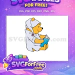 Free Pajama Hat Free Book Reading Winnie The Pooh Free SVG - Instant Download