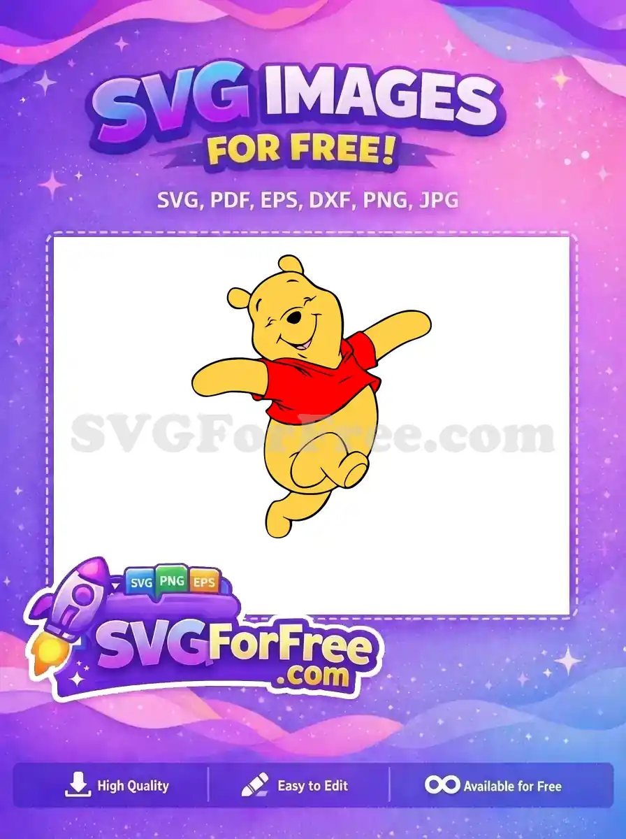 Free Happy Expression Free Red Shirt Winnie The Pooh Free SVG 2