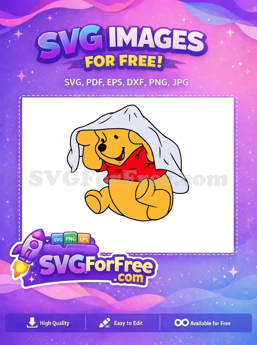 Free Towel Head Free Smiling Pooh Winnie The Pooh Free SVG