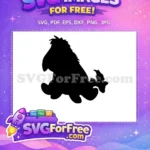 Free Sitting Eeyore Tail Free Sad Donkey Winnie The Pooh Free SVG - Instant Download