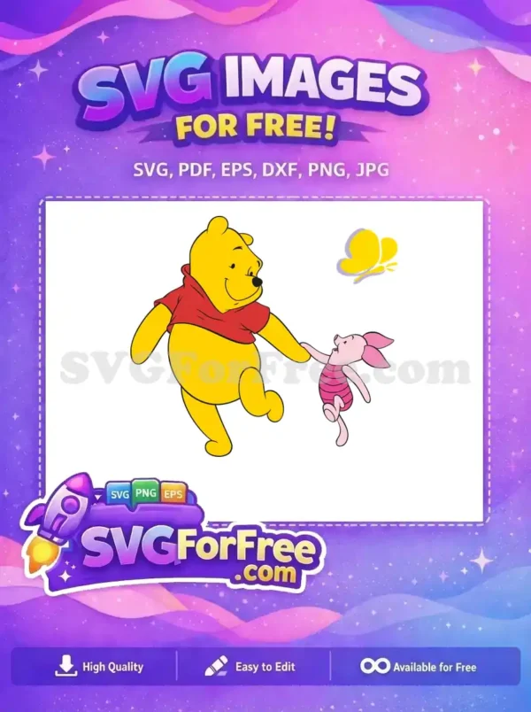 Free Yellow Pooh Red Shirt Free Pink Piglet Dancing Winnie The Pooh Free SVG Free Yellow Pooh Red Shirt Free Pink Piglet Dancing Winnie The Pooh Free SVG