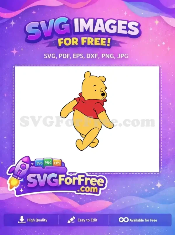 Free Classic Pooh Bear Free Red Shirt Winnie The Pooh Free SVG