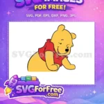 Free Smiling Pooh Bear Free Red Shirt Winnie The Pooh Free SVG 11 - Instant Download