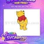 Free Smiling Pooh Bear Free Red Shirt Winnie The Pooh Free SVG 12 - Instant Download