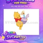 Free Smiling Pooh with pot Free Jack in box Winnie The Pooh Free SVG - Instant Download