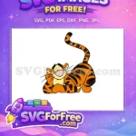 Free Playful Tigger Free Orange Black Winnie The Pooh Free SVG - Instant Download