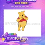 Free Winking Pooh Free Red Shirt Winnie The Pooh Free SVG 1 - Instant Download