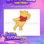 Free Happy Pooh Free Dancing Pose Winnie The Pooh Free SVG - Instant Download