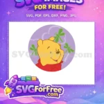 Free Smiling Pooh Bear Free Green Dragonflies Winnie The Pooh Free SVG - Instant Download