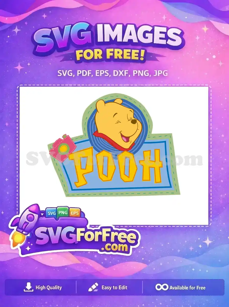 Free Smiling Pooh Head Free Pink Camera Winnie The Pooh Free SVG