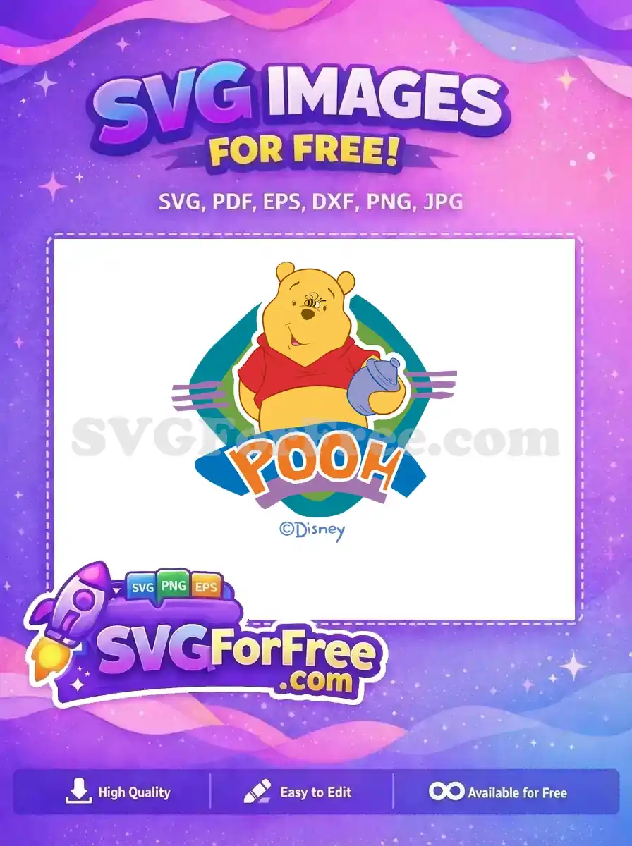 Free Bee on Nose Free Honey Pot Winnie The Pooh Free SVG 1
