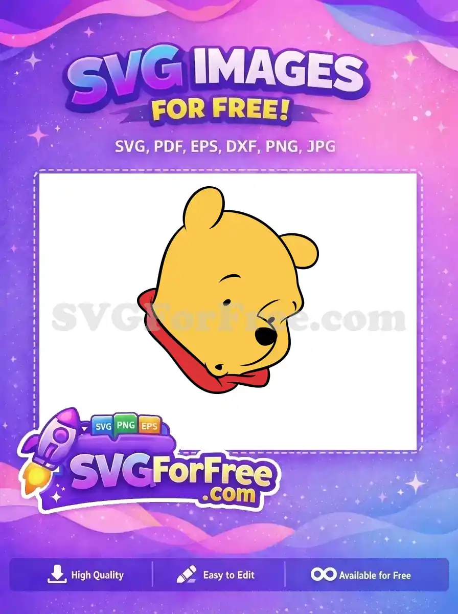 Free Happy Face Free Red Scarf Winnie The Pooh Free SVG