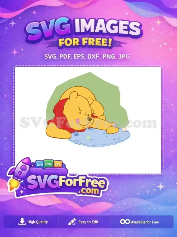 Free Licking Honey Free Red Shirt Winnie The Pooh Free SVG 2