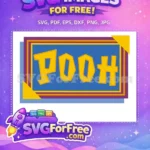 Free Yellow Pooh Letters Free Blue Background Winnie The Pooh Free SVG - Instant Download