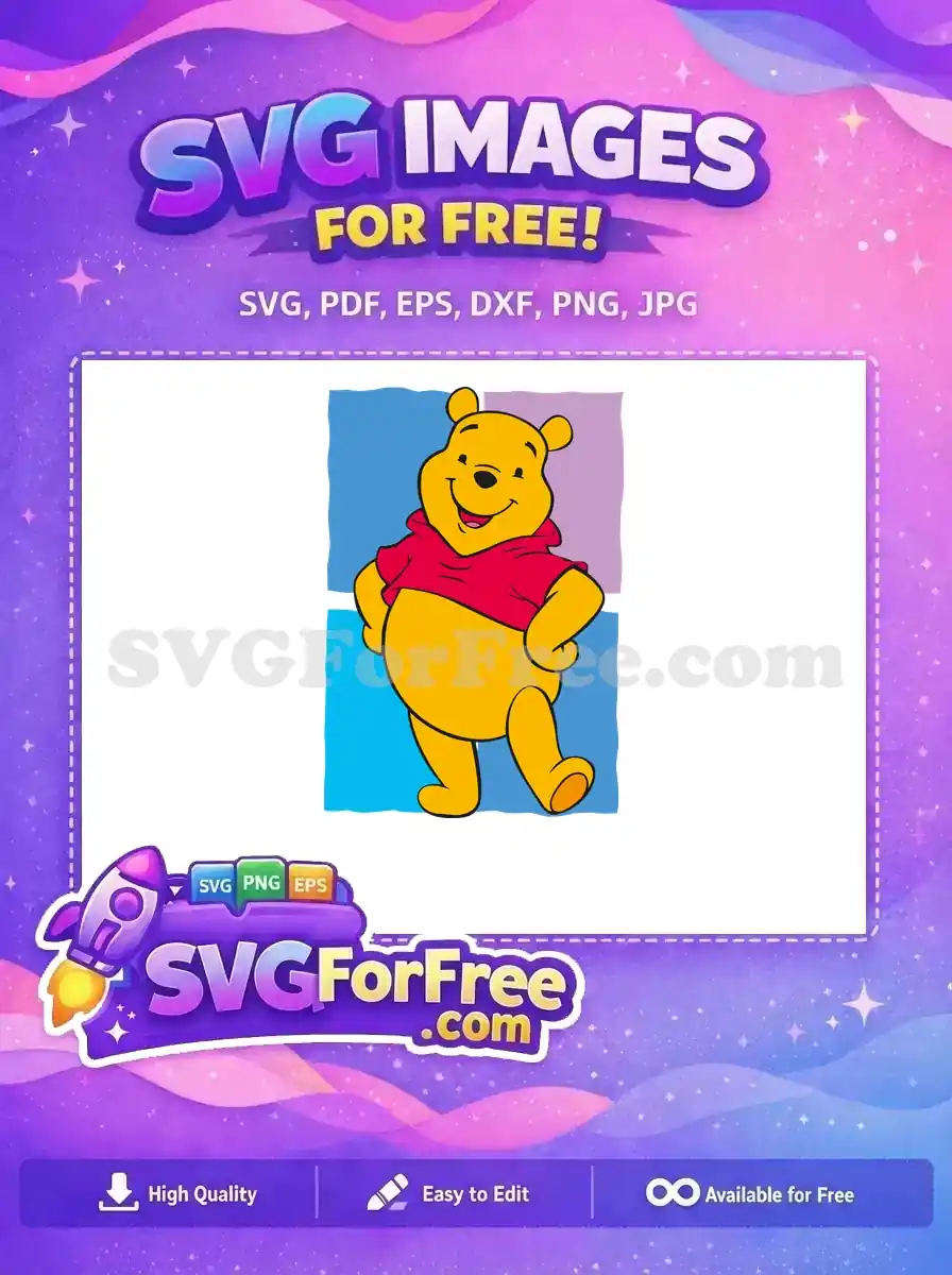 Free Smiling Pooh Bear Free Red Shirt Winnie The Pooh Free SVG 15