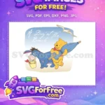 Free Eeyore Bucket Free Pooh Hugging Broom Beach Free SVG - Instant Download