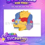 Free Smiling Pooh Tea Free Red Shirt Winnie The Pooh Free SVG - Instant Download