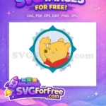 Free Pooh Waving Free Red Scarf Winnie The Pooh Free SVG - Instant Download