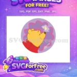 Free Smiling Pooh Bear Free Butterfly Nose Winnie The Pooh Free SVG 2 - Instant Download
