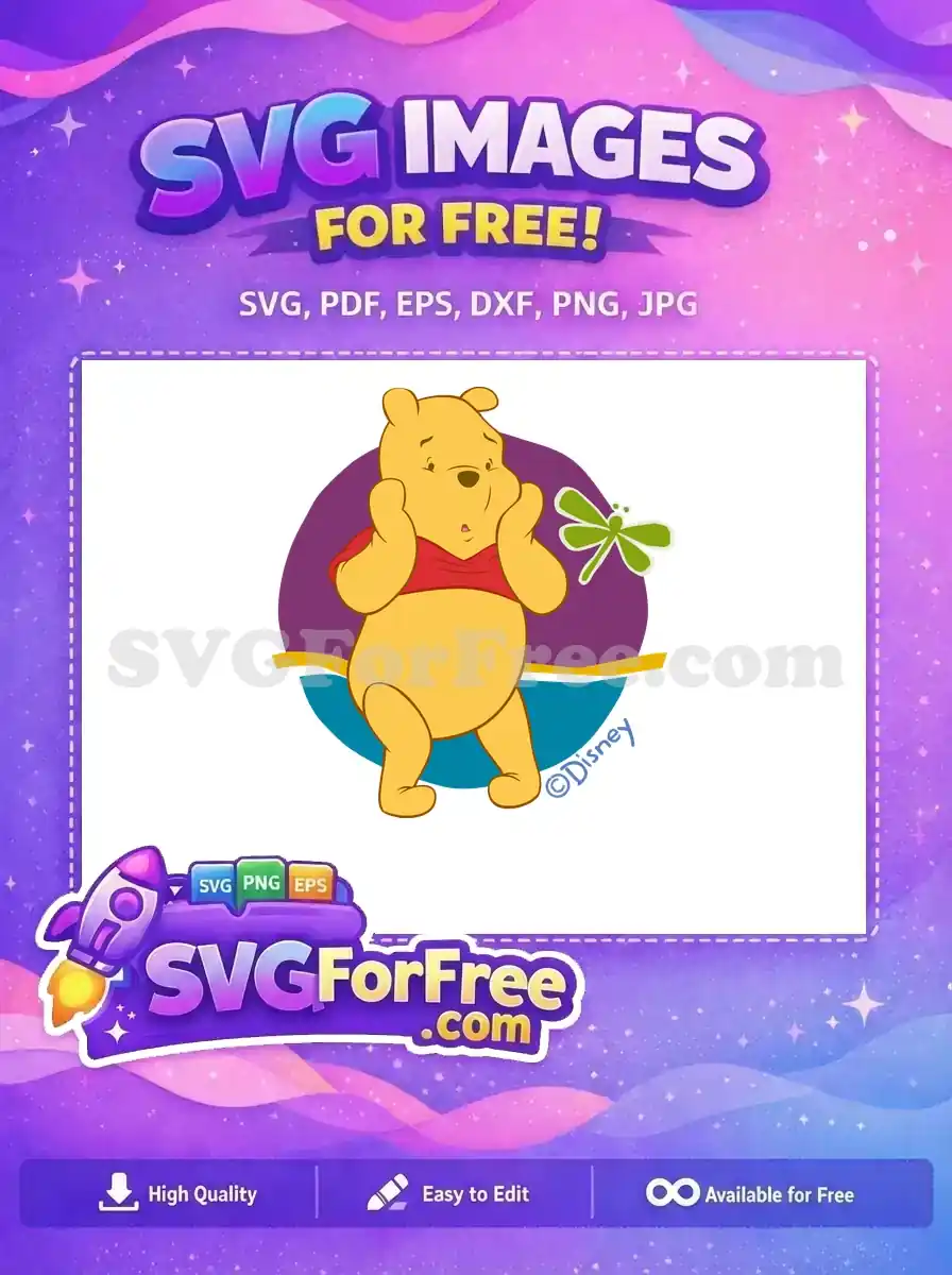 Free Worried Pooh Hands Free Dragonfly Winnie The Pooh Free SVG