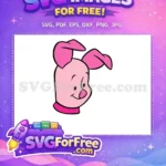 Free Pink Ears Free Cute Piglet Winnie The Pooh Free SVG - Instant Download