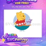 Free Smiling Pooh Bear Free Airplane Red Shirt Winnie The Pooh Free SVG - Instant Download