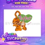 Free Playful Tigger Free Orange Stripes Winnie The Pooh Free SVG - Instant Download