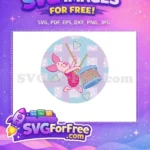Free Pink Piglet Drumming Free Hearts Winnie The Pooh Free SVG - Instant Download